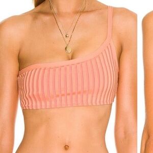 NWT L*Space Axel Pink & Orange Ribbed Bikini Top‎ – Women’s S - NWT